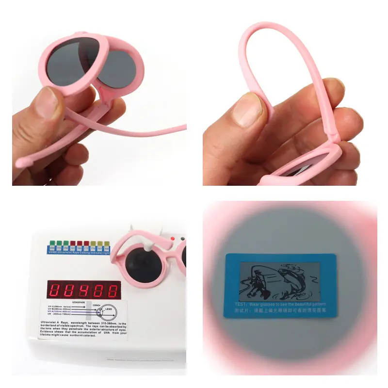 Kids Purple Silicone Polarized Sunglasses Anti-UV - Image 9