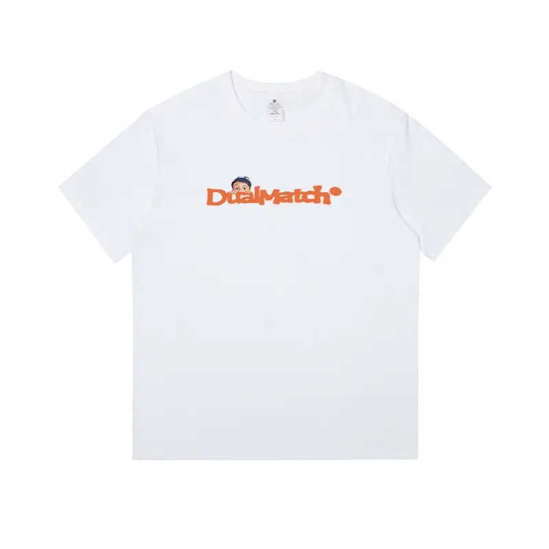 Men Pure Cotton Summer T-Shirt Black Orange Logo - Image 7