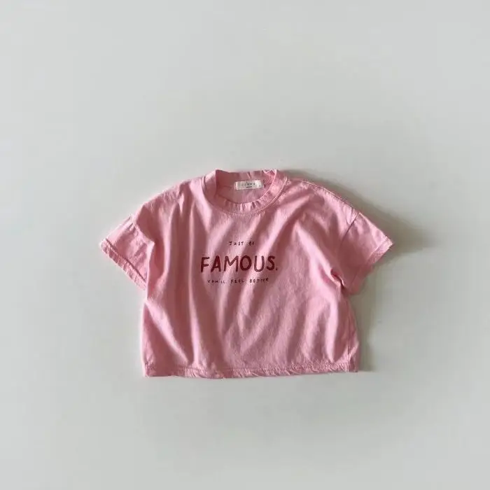 Blue Printed T-Shirt for Boys Girls Round Neck Short Sleeve - Image 4