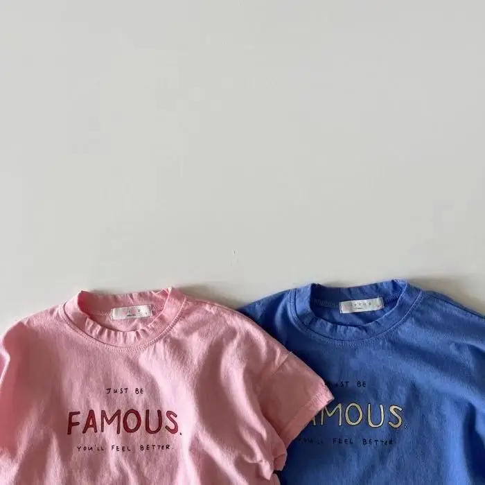 Blue Printed T-Shirt for Boys Girls Round Neck Short Sleeve - Image 7