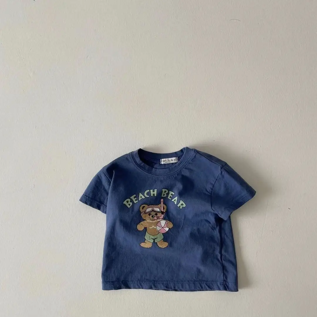 Baby Bear Print Short Sleeve T-Shirt Cream - Image 2