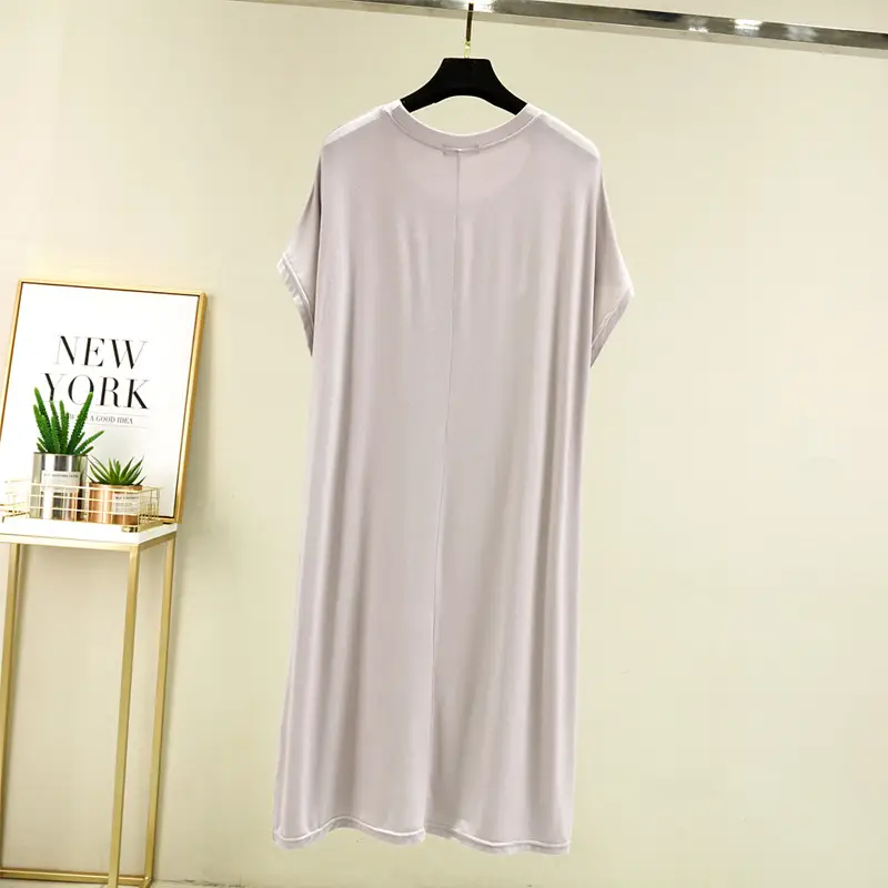 Black Modal Loose Fit Summer Dress Large — feature 25