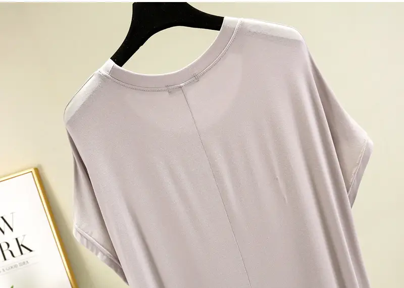 Black Modal Loose Fit Summer Dress Large — feature 29