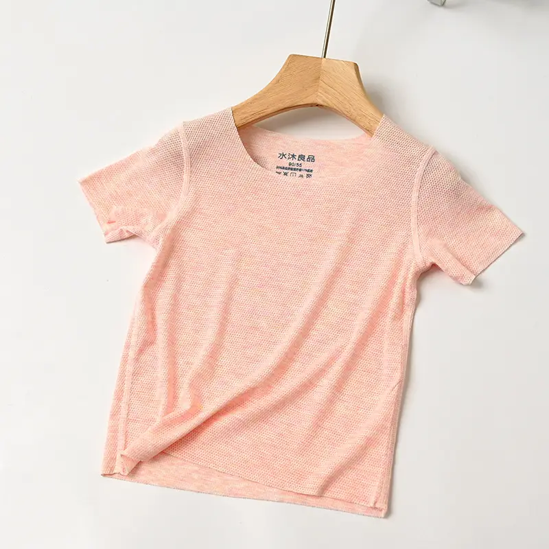 Pink Cotton T-Shirt for Kids Summer Lightweight — feature 18