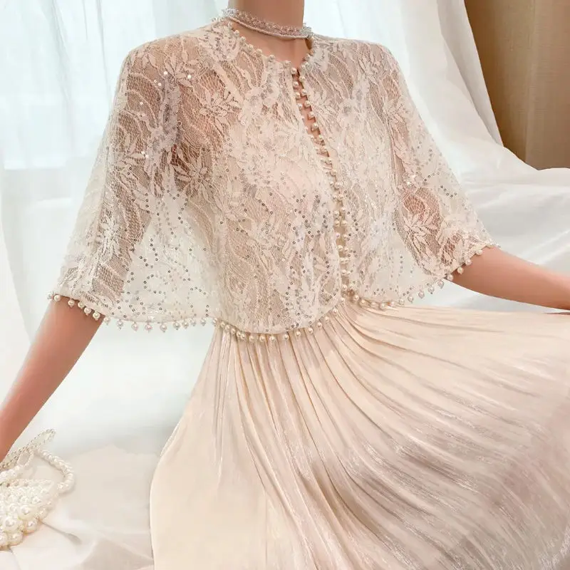 White Lace Cardigan Shawl for Women Summer 2025 - Image 6