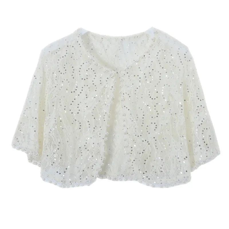 White Lace Cardigan Shawl for Women Summer 2025 - Image 9