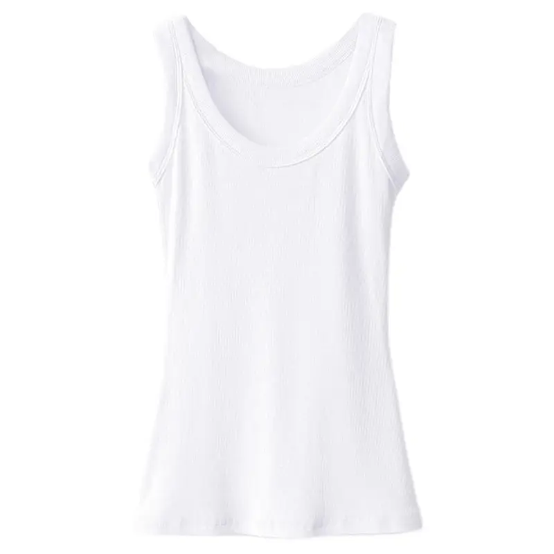 Women's Purple Cotton Vest with Wide Shoulder Straps - Image 16