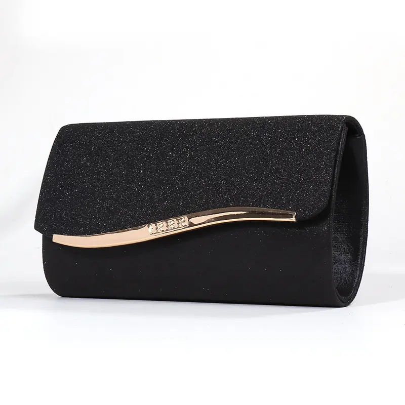Silver Metal Edged Evening Clutch Bag with Magnetic Clasp β feature 10