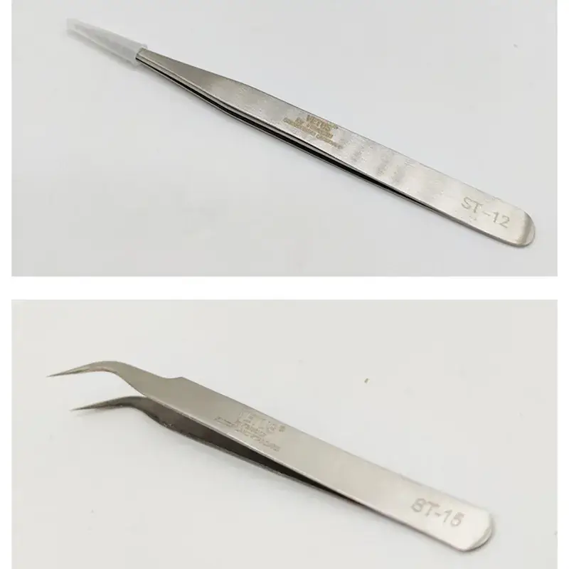 False Eyelash Grafting Tweezers Stainless Steel 12cm