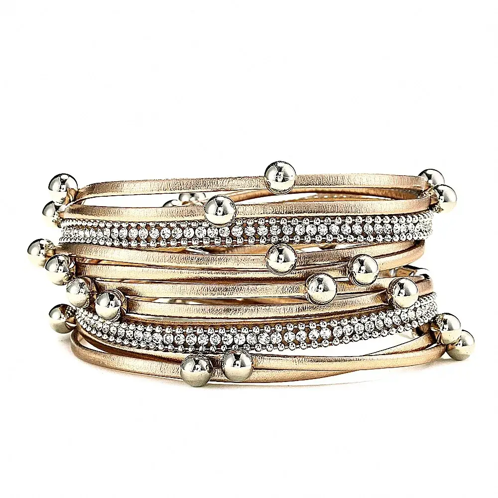 Multi-Layered Magnetic Black Beaded Bracelet - Image 3