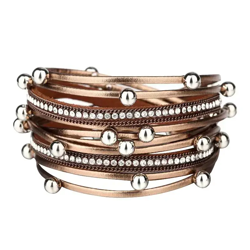Multi-Layered Magnetic Black Beaded Bracelet - Image 6