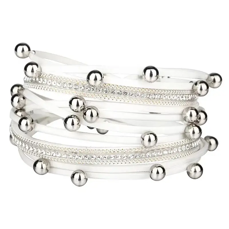 Multi-Layered Magnetic Black Beaded Bracelet - Image 7