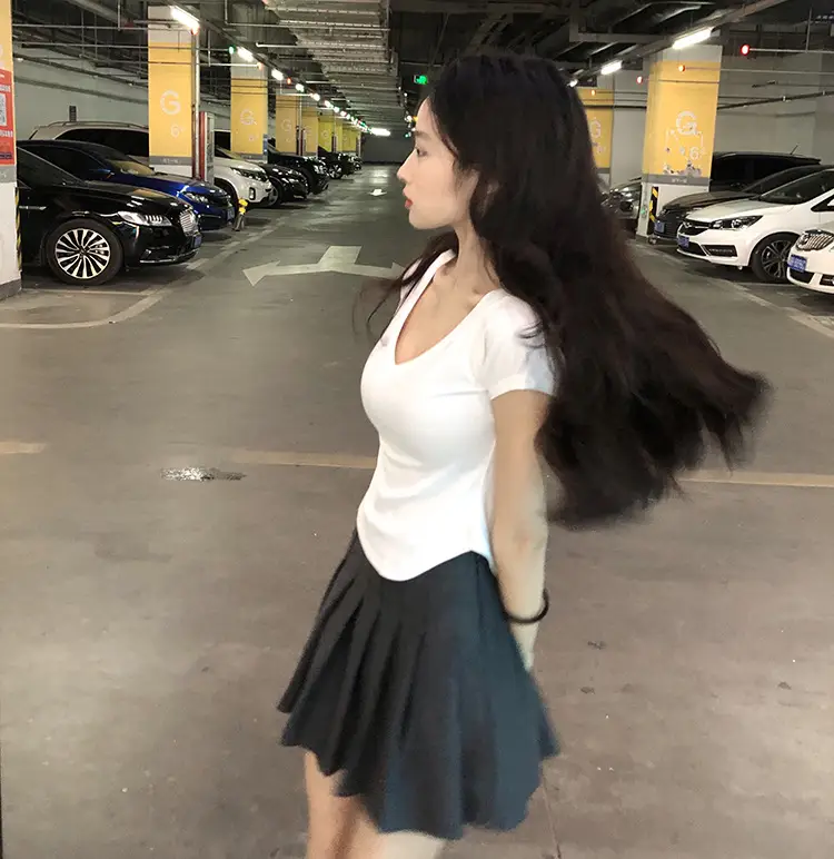 Women V-Neck Black T-Shirt Summer 2025 — feature 11
