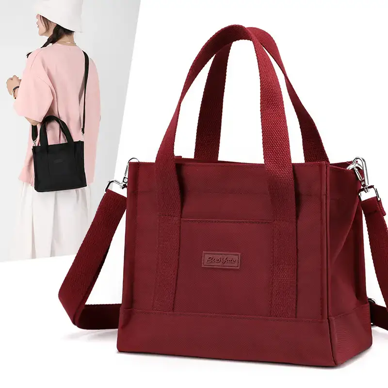 Maroon Multifunctional Women's Shoulder Bag - Image 9