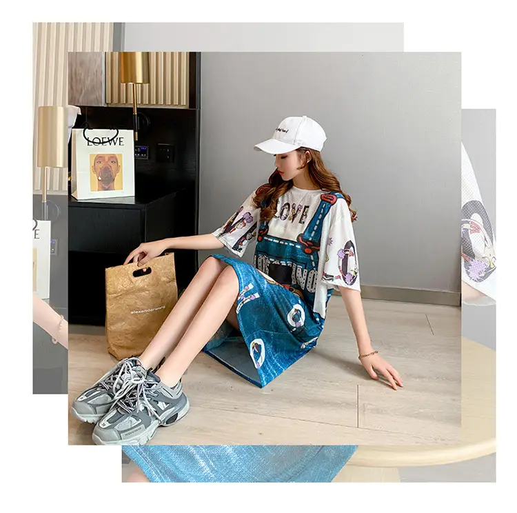 Women Crossbody Printed T-Shirt Dress Summer 2025 — feature 2