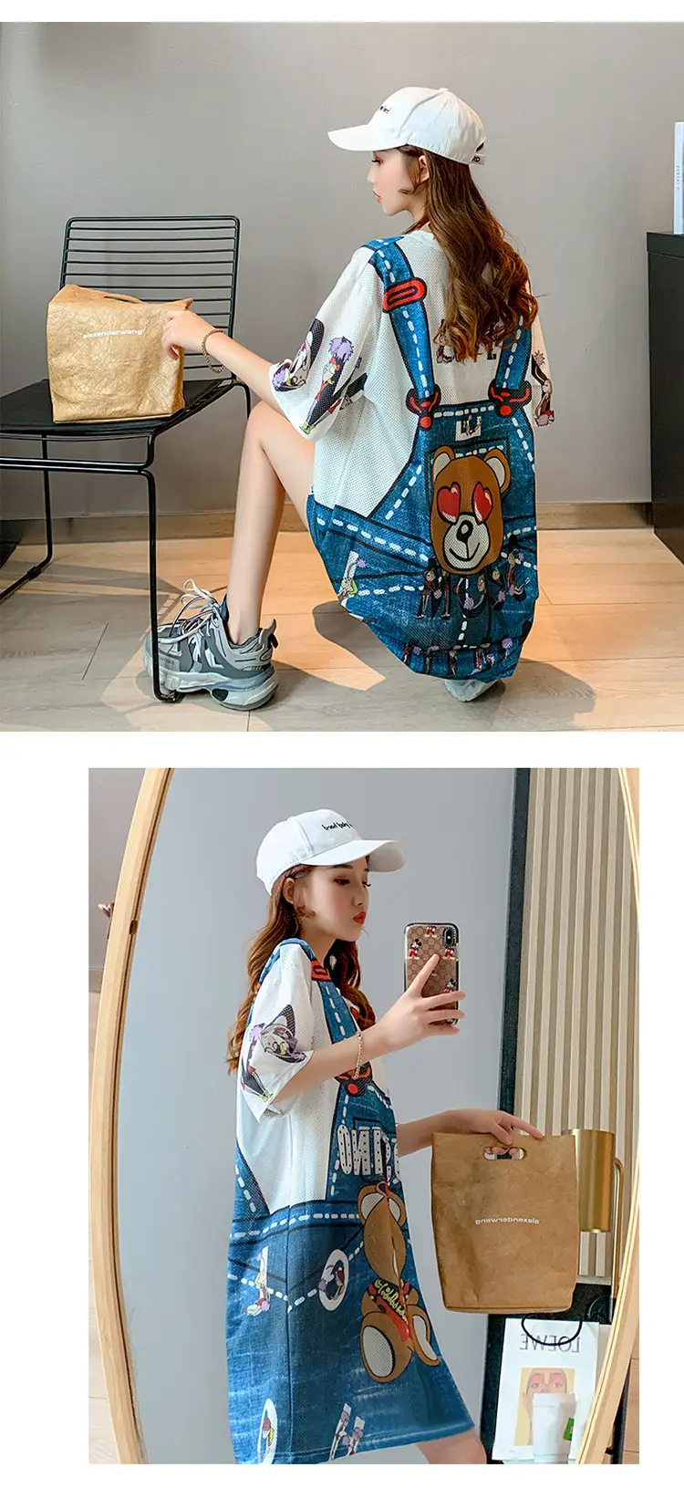 Women Crossbody Printed T-Shirt Dress Summer 2025 — feature 6