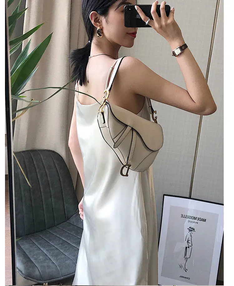 Ice Silk Dress Women's Matching Suit Acetic Satin Slimming Waist Long Skirt — feature 7