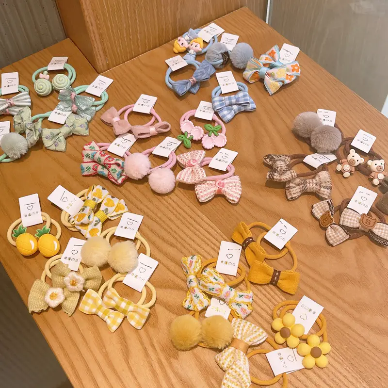 Korean Cute Bow Hair Rings for Little Girls - Image 34