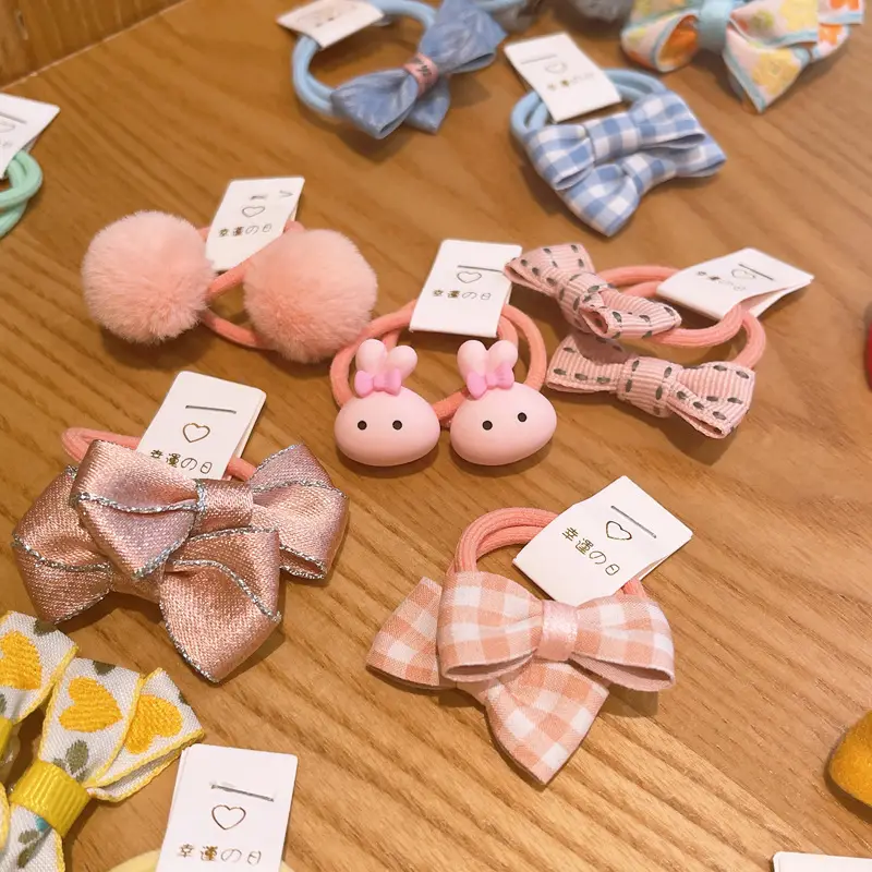 Korean Cute Bow Hair Rings for Little Girls - Image 35