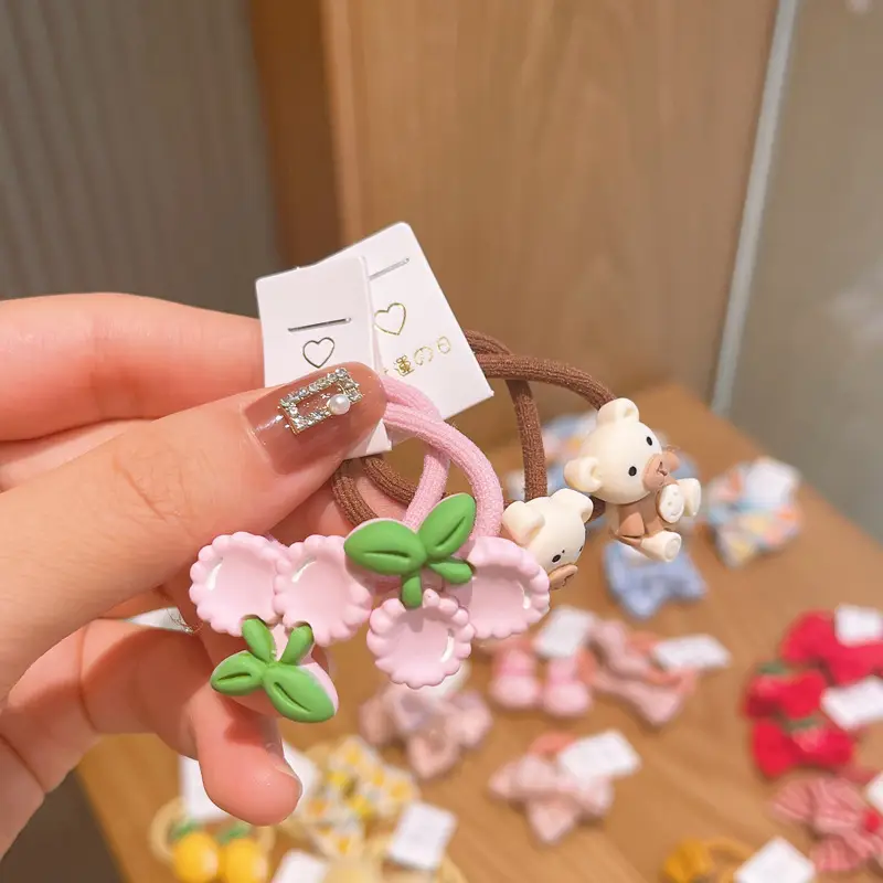 Korean Cute Bow Hair Rings for Little Girls - Image 36
