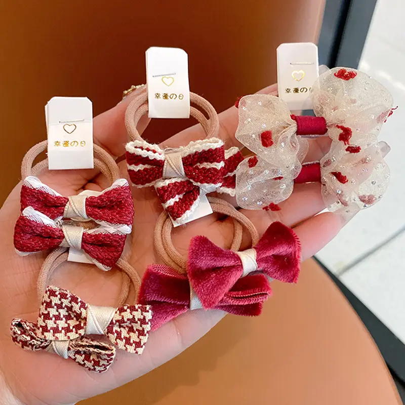 Korean Cute Bow Hair Rings for Little Girls - Image 10