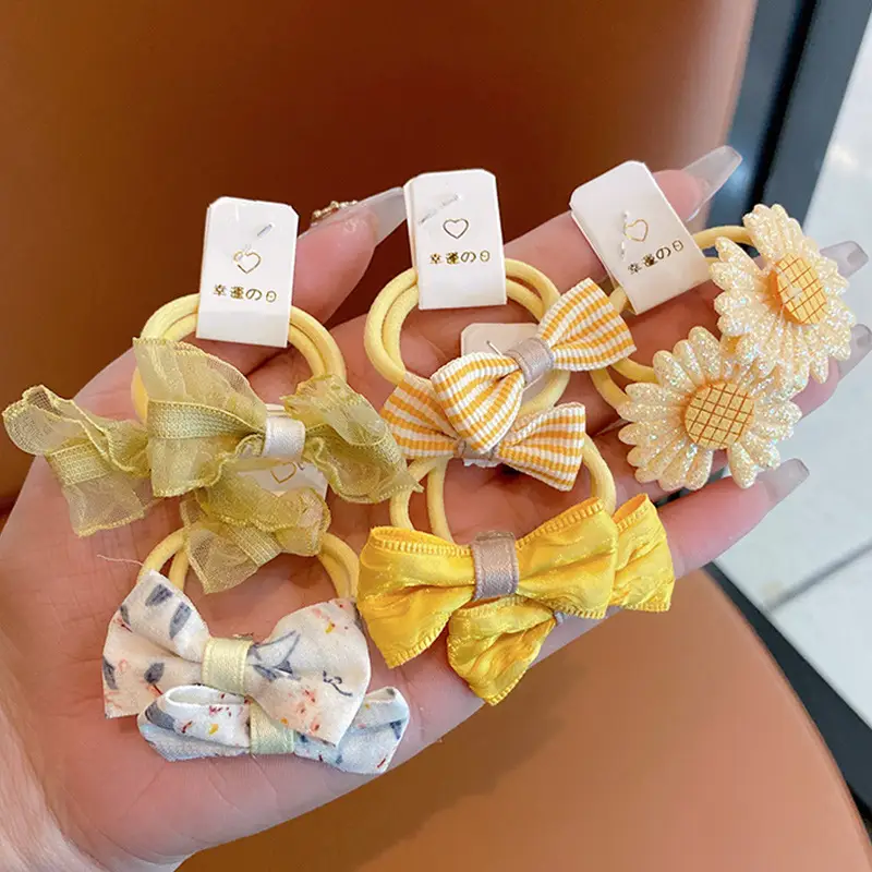 Korean Cute Bow Hair Rings for Little Girls - Image 11