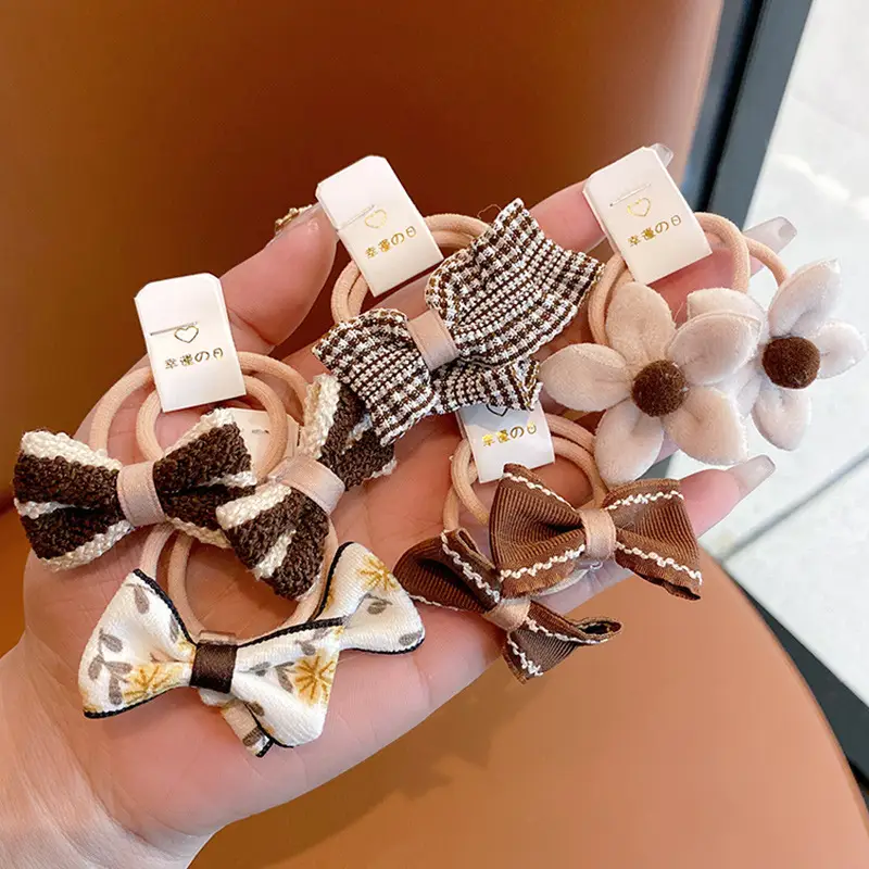 Korean Cute Bow Hair Rings for Little Girls - Image 12