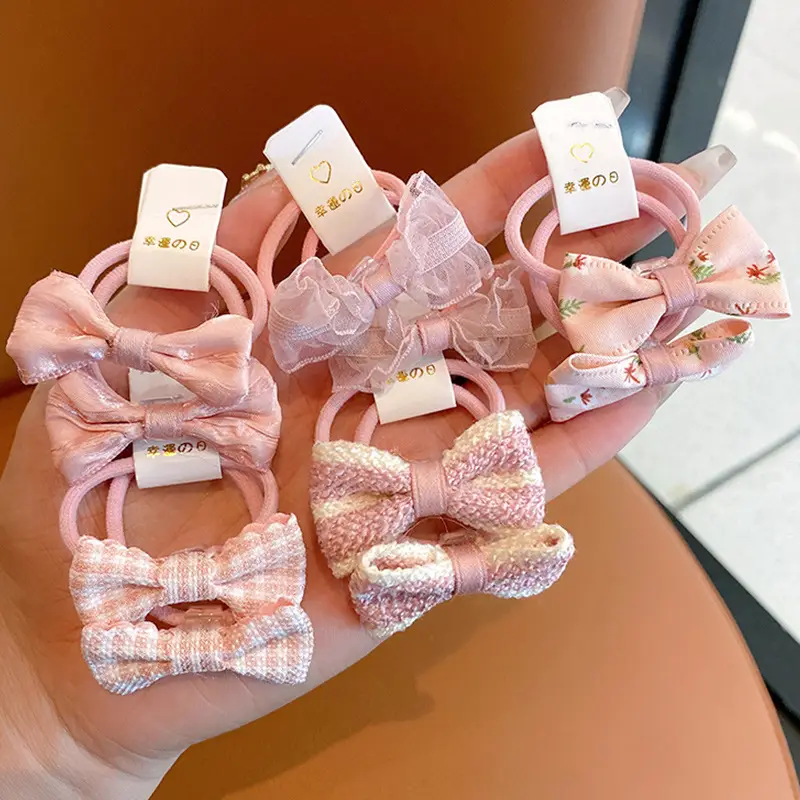 Korean Cute Bow Hair Rings for Little Girls - Image 13