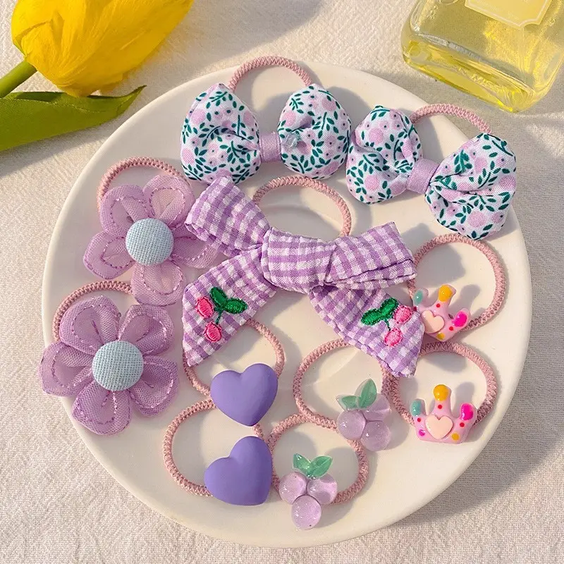Korean Cute Bow Hair Rings for Little Girls - Image 15