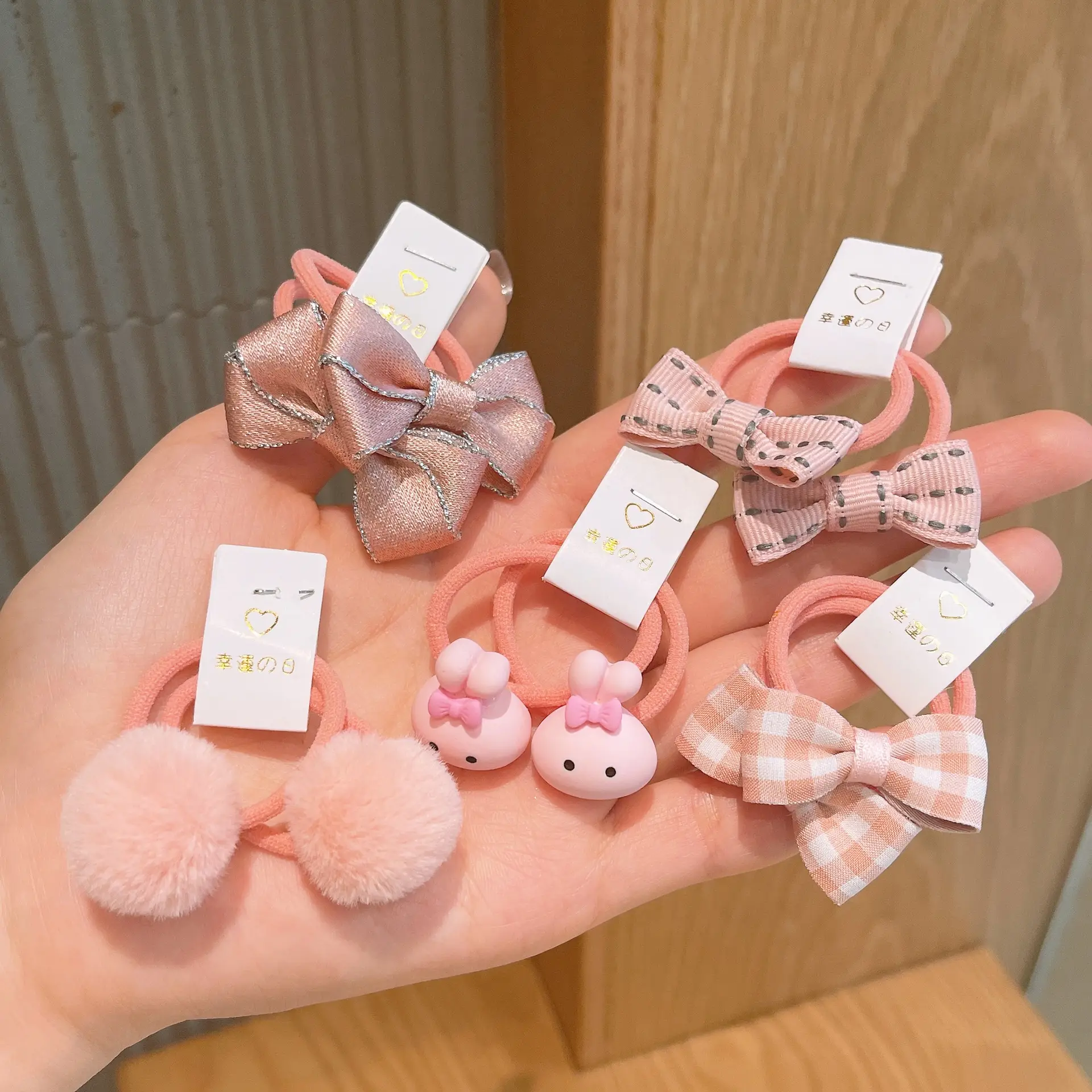 Korean Cute Bow Hair Rings for Little Girls - Image 2