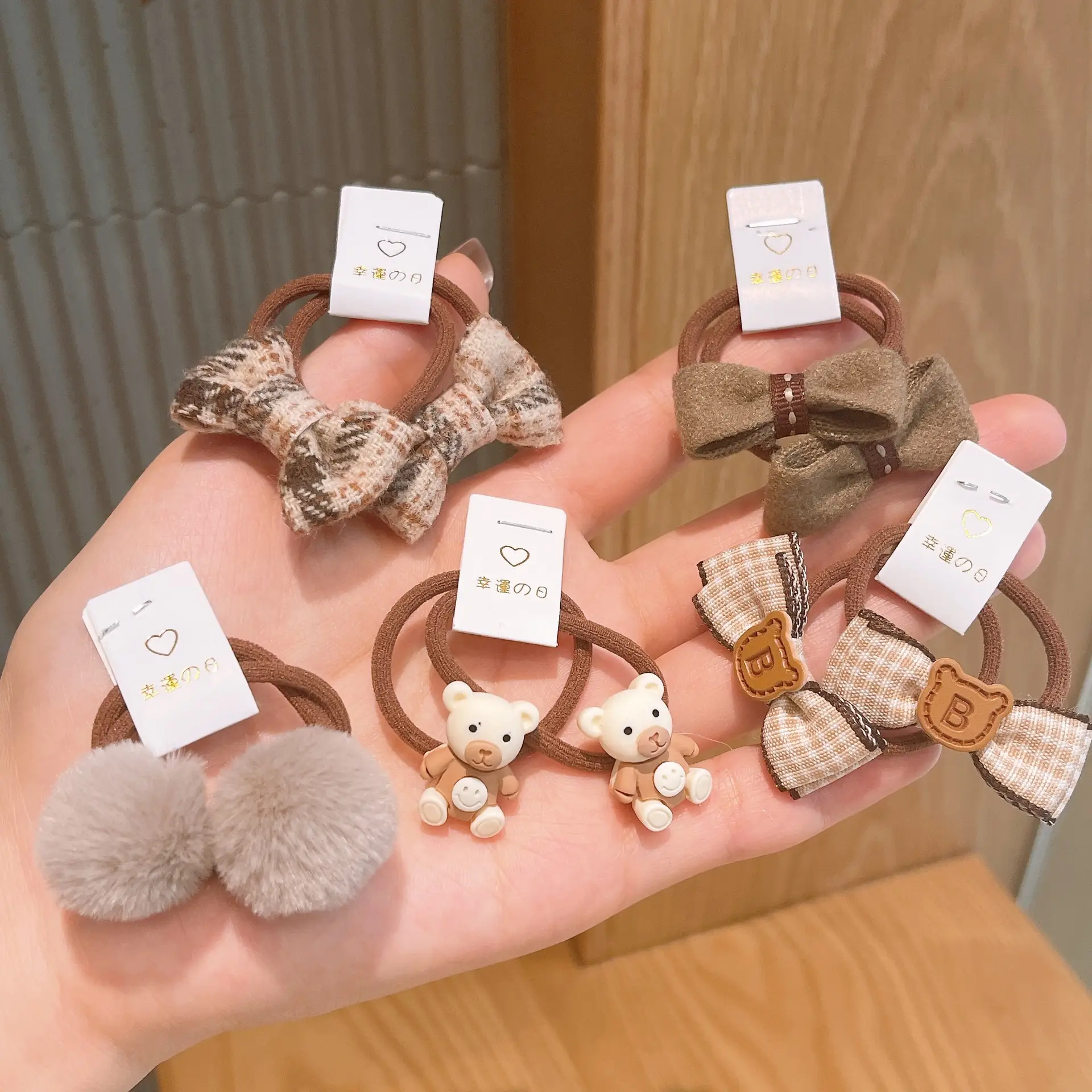 Korean Cute Bow Hair Rings for Little Girls - Image 3