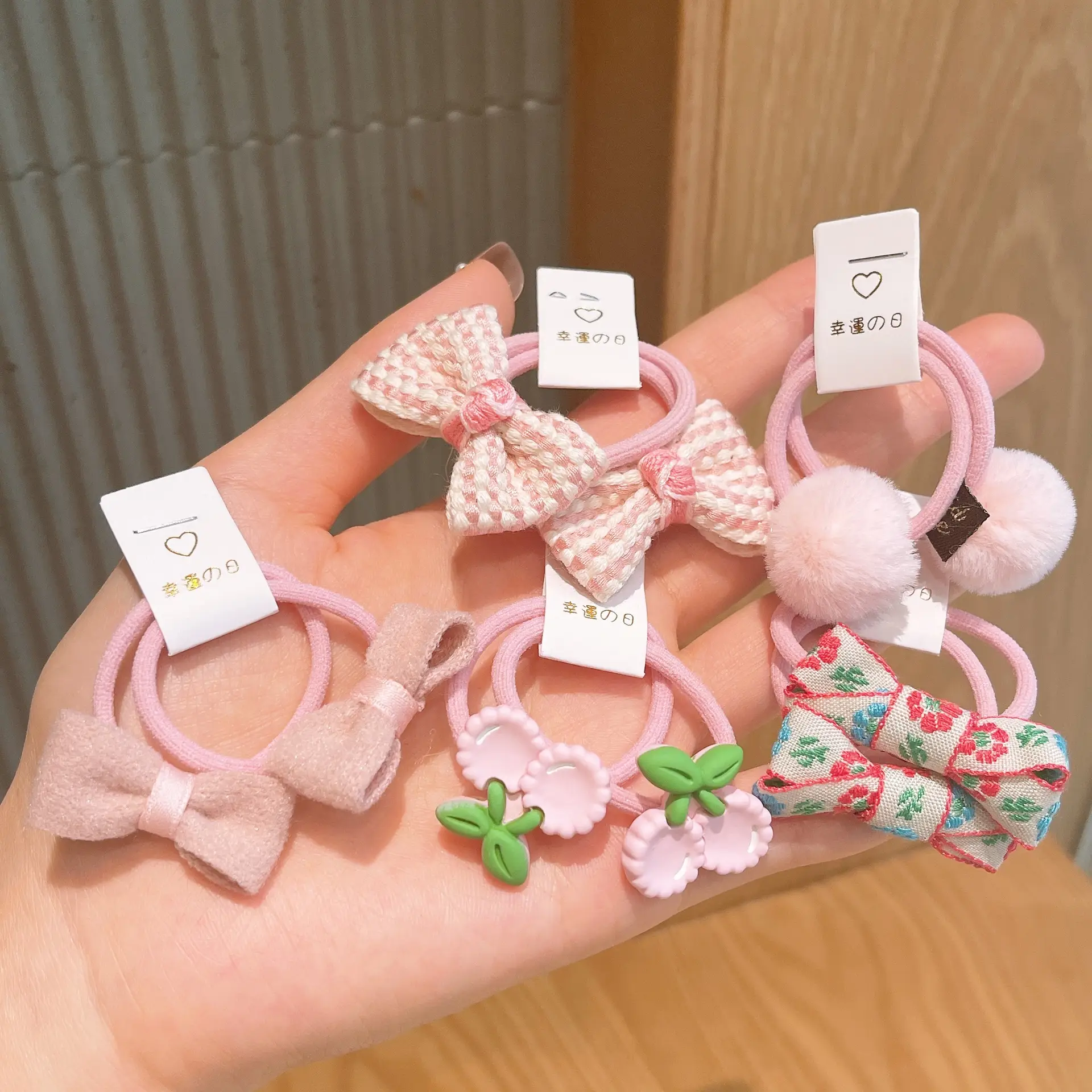 Korean Cute Bow Hair Rings for Little Girls - Image 5