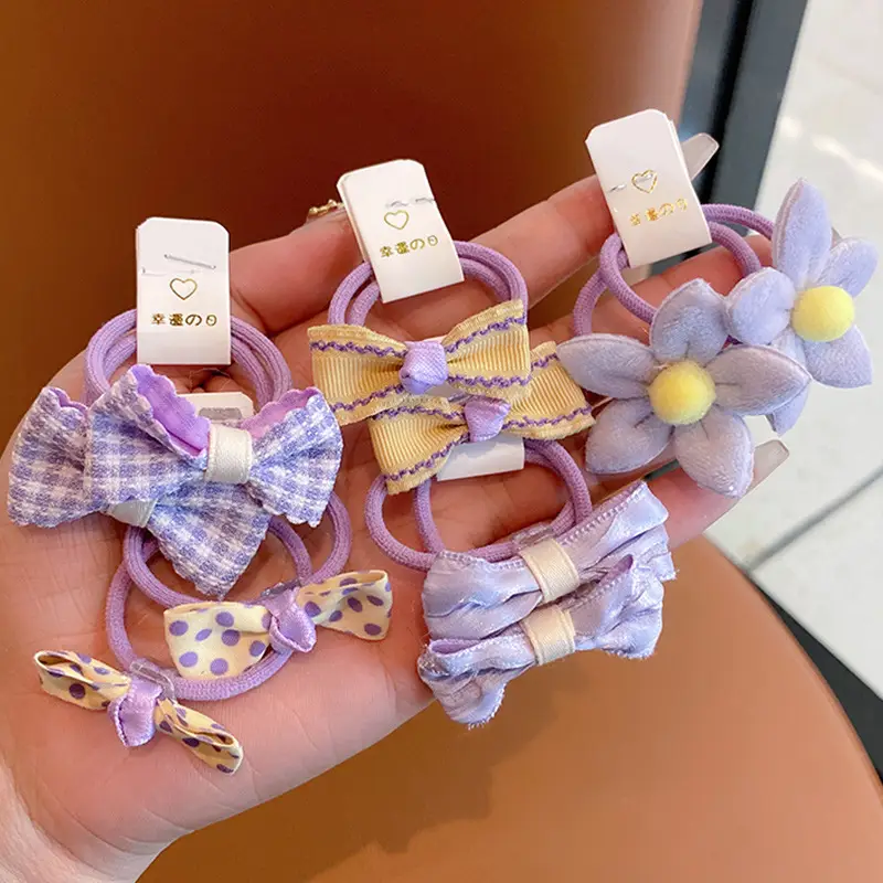 Korean Cute Bow Hair Rings for Little Girls - Image 8