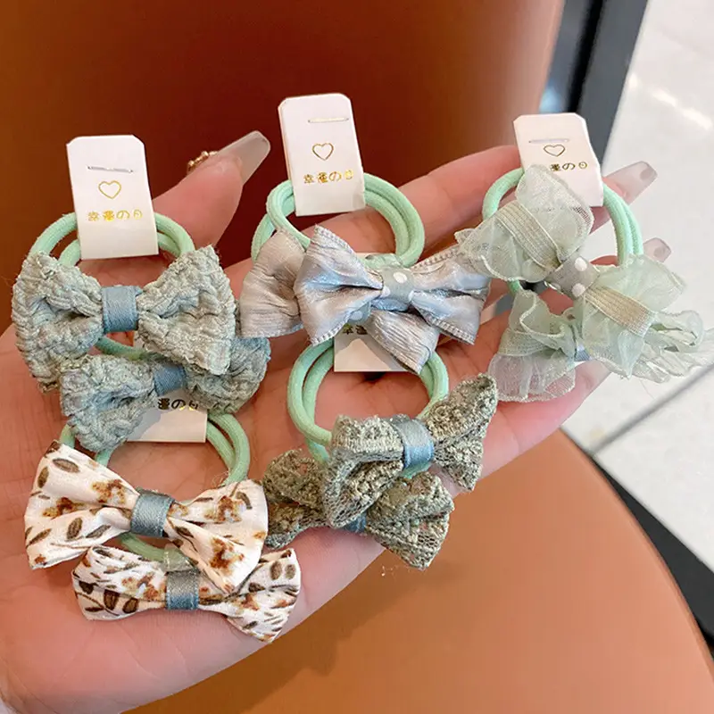 Korean Cute Bow Hair Rings for Little Girls - Image 9