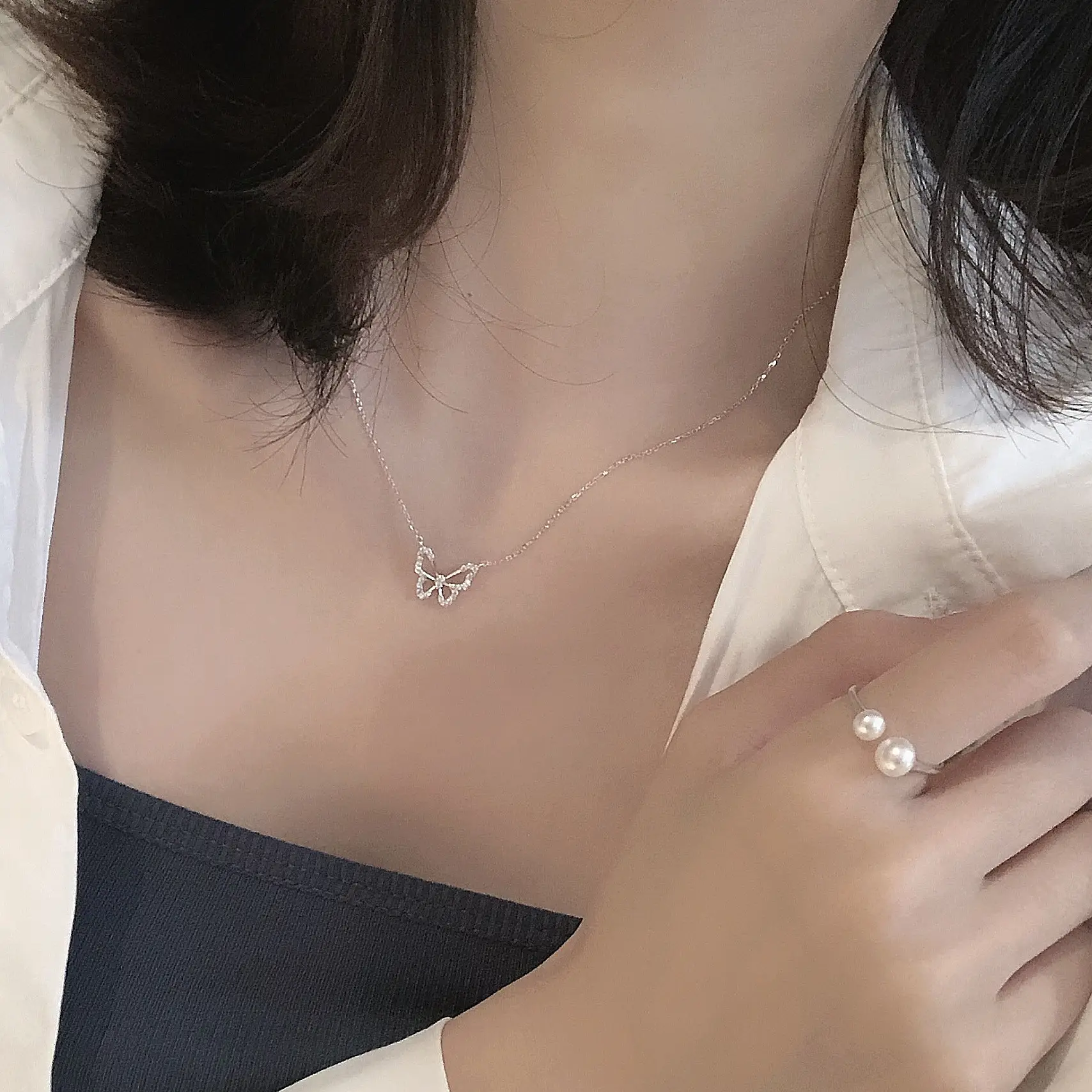 S925 Sterling Silver Butterfly Necklace for Women - Image 26