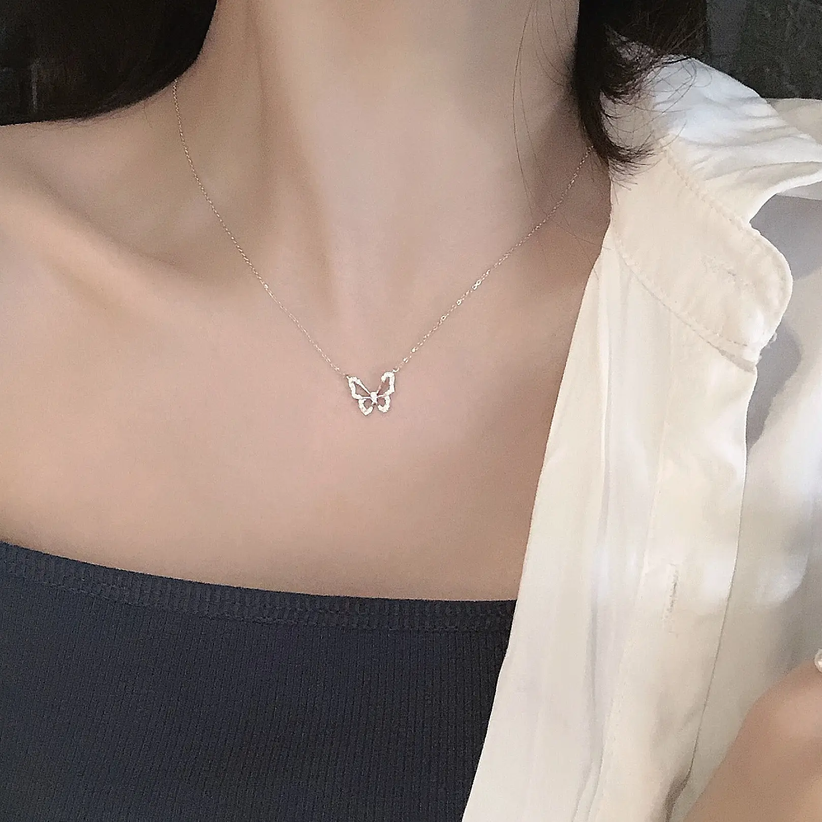 S925 Sterling Silver Butterfly Necklace for Women - Image 28