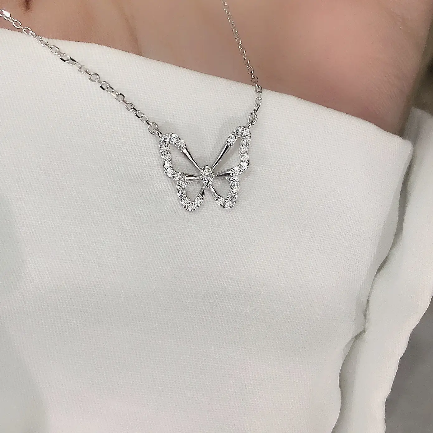 S925 Sterling Silver Butterfly Necklace for Women - Image 29