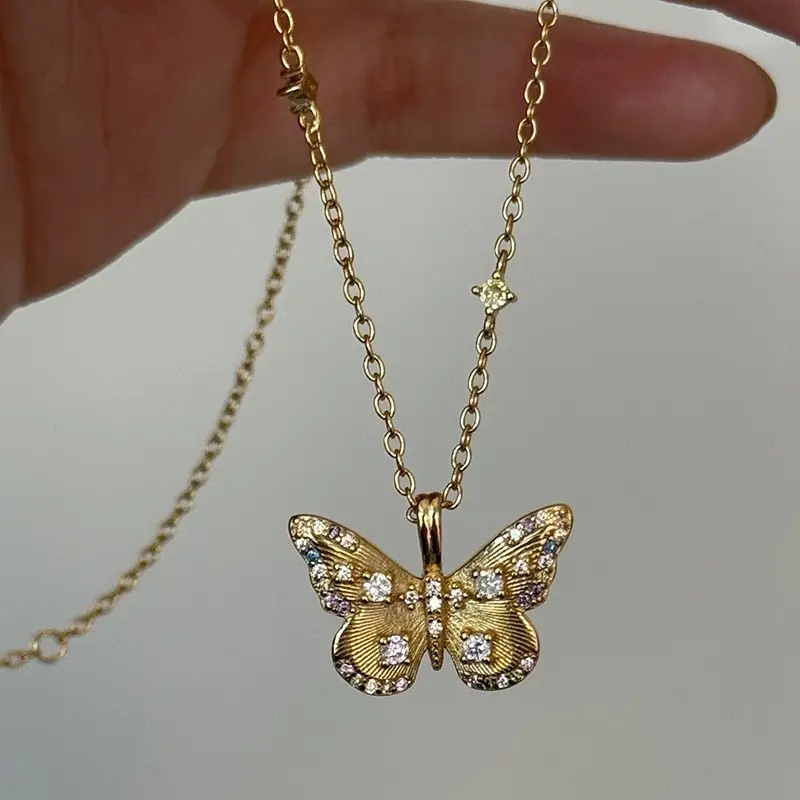 S925 Sterling Silver Butterfly Necklace for Women - Image 2