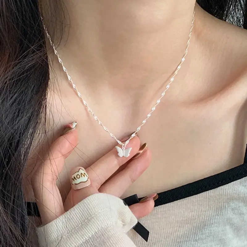 S925 Sterling Silver Butterfly Necklace for Women - Image 19