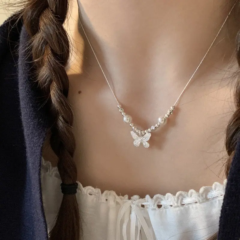 S925 Sterling Silver Butterfly Necklace for Women - Image 20