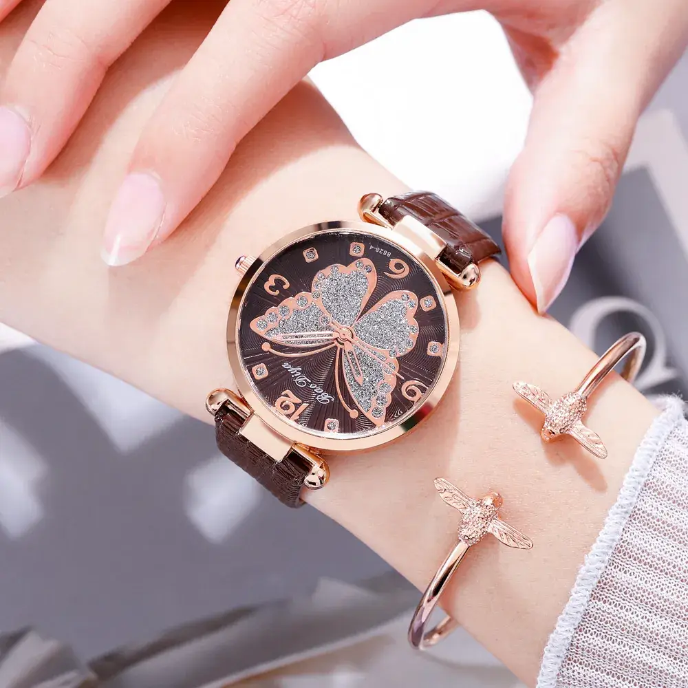 Sweet Butterfly Dial Watch for Girls with Rhinestone Design - Image 12