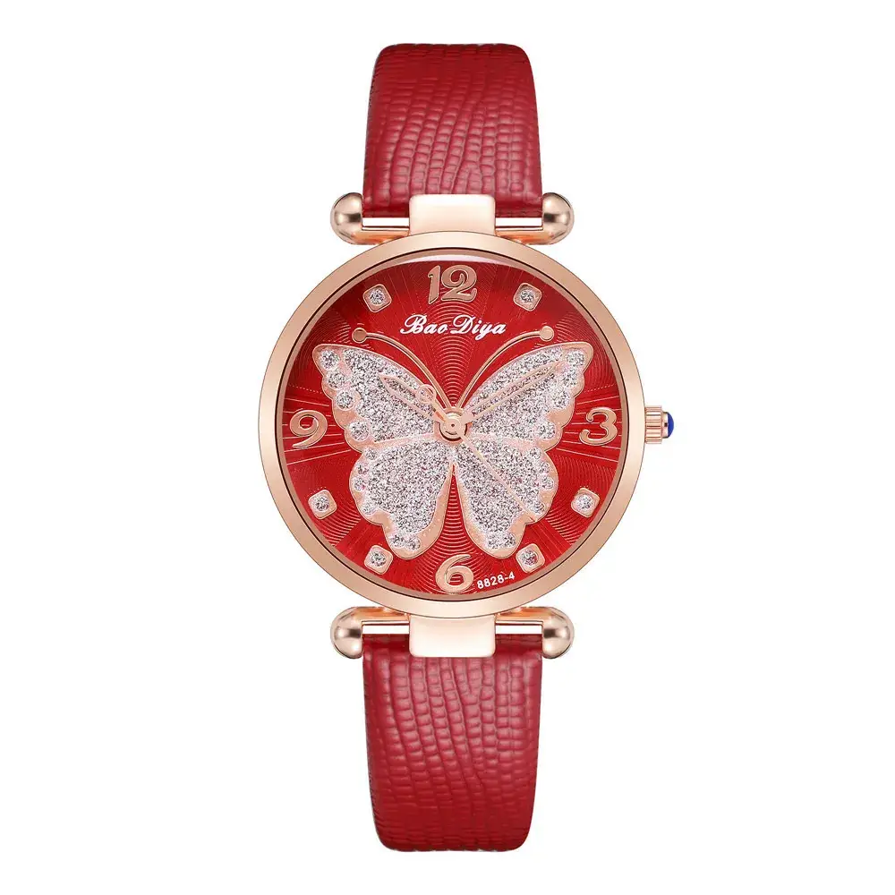 Sweet Butterfly Dial Watch for Girls with Rhinestone Design - Image 2