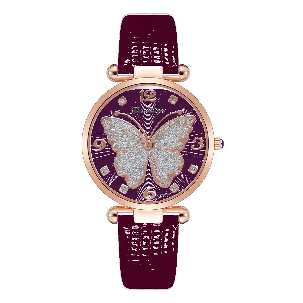 Sweet Butterfly Dial Watch for Girls with Rhinestone Design - Image 3