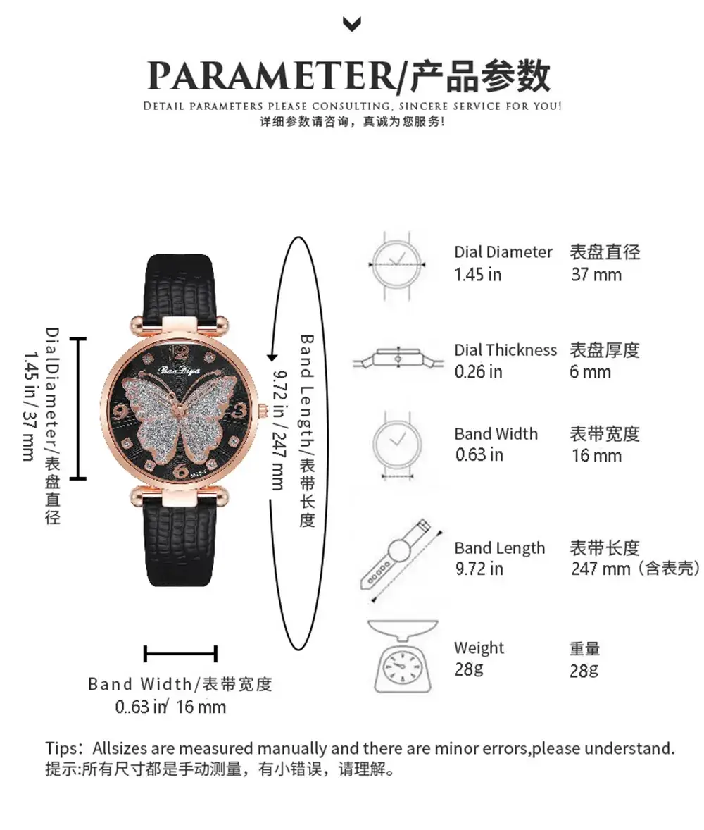 Sweet Butterfly Dial Watch for Girls with Rhinestone Design - Image 8