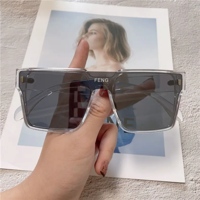 Men & Women Large Frame Sunglasses Yellow Tinted Fashion Glasses - Image 5