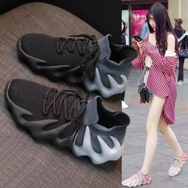 Women's New Volcano Shoes Spring 2022 Black Grey - Image 7
