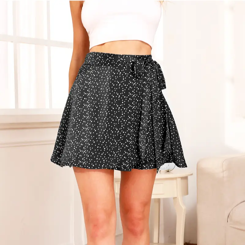 Elegant Hip Skirt Satin High Waist A-Line New Student