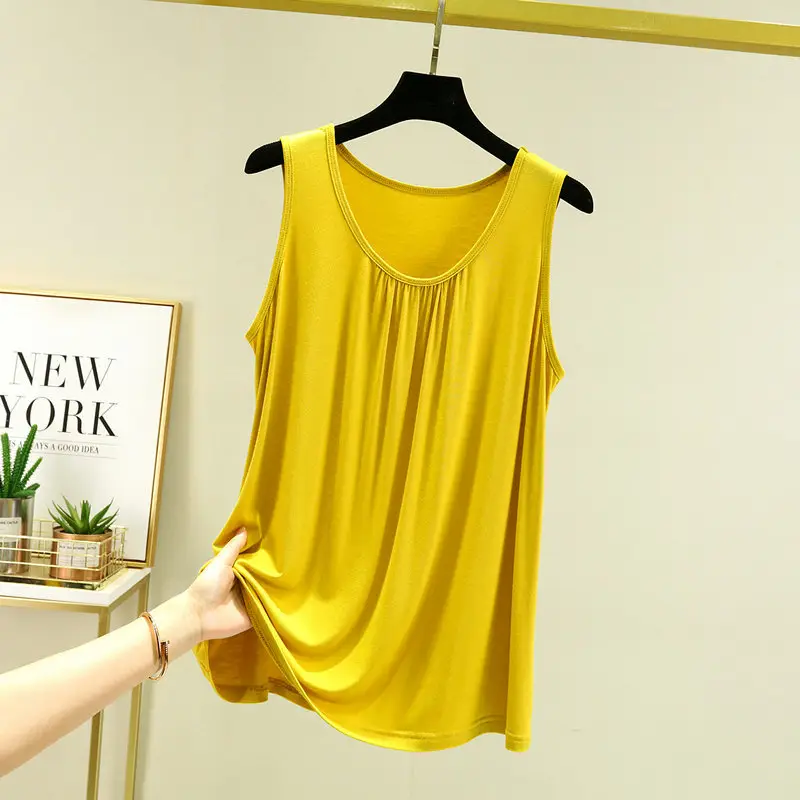 2022 Summer Sleeveless Modal Vest Teal Large - Image 14