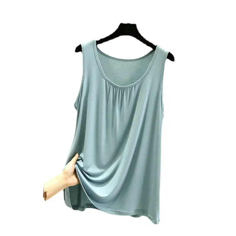 2022 Summer Sleeveless Modal Vest Teal Large - Image 15