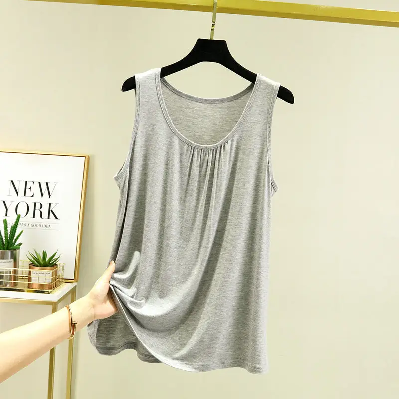 2022 Summer Sleeveless Modal Vest Teal Large - Image 8